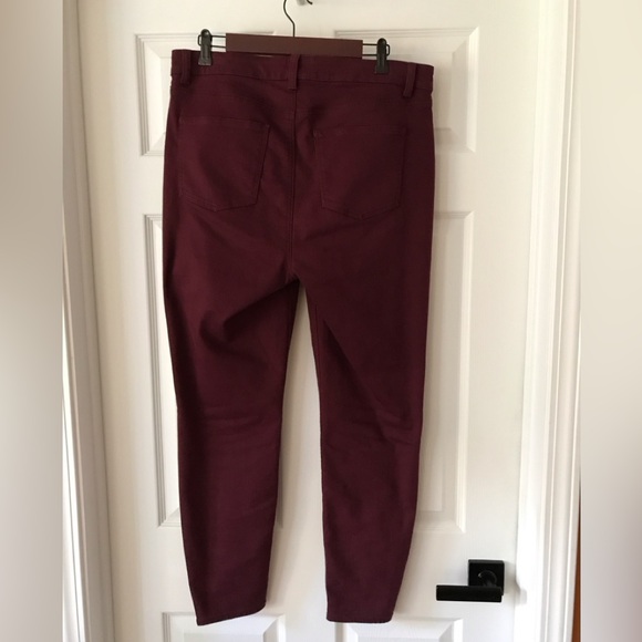 Talbots burgundy flawless five-pocket jeggings size 12 burgundy wine color. - Picture 2 of 12